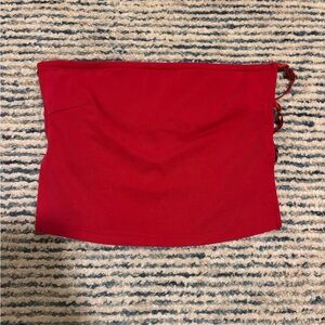 Red backless Edikted top